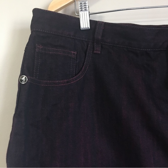Purple Denim pencil Skirt 3XL size 38 - Picture 3 of 11